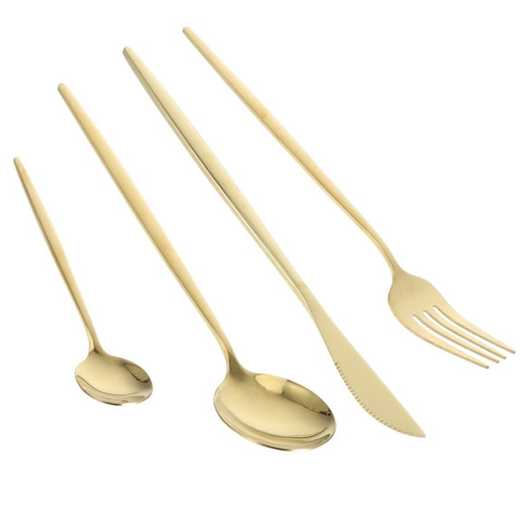KAJNBN 1 Set Golden Color Tableware Set for Kitchen Hotel Restaurant Special Events 11.8x0.6x0.1in