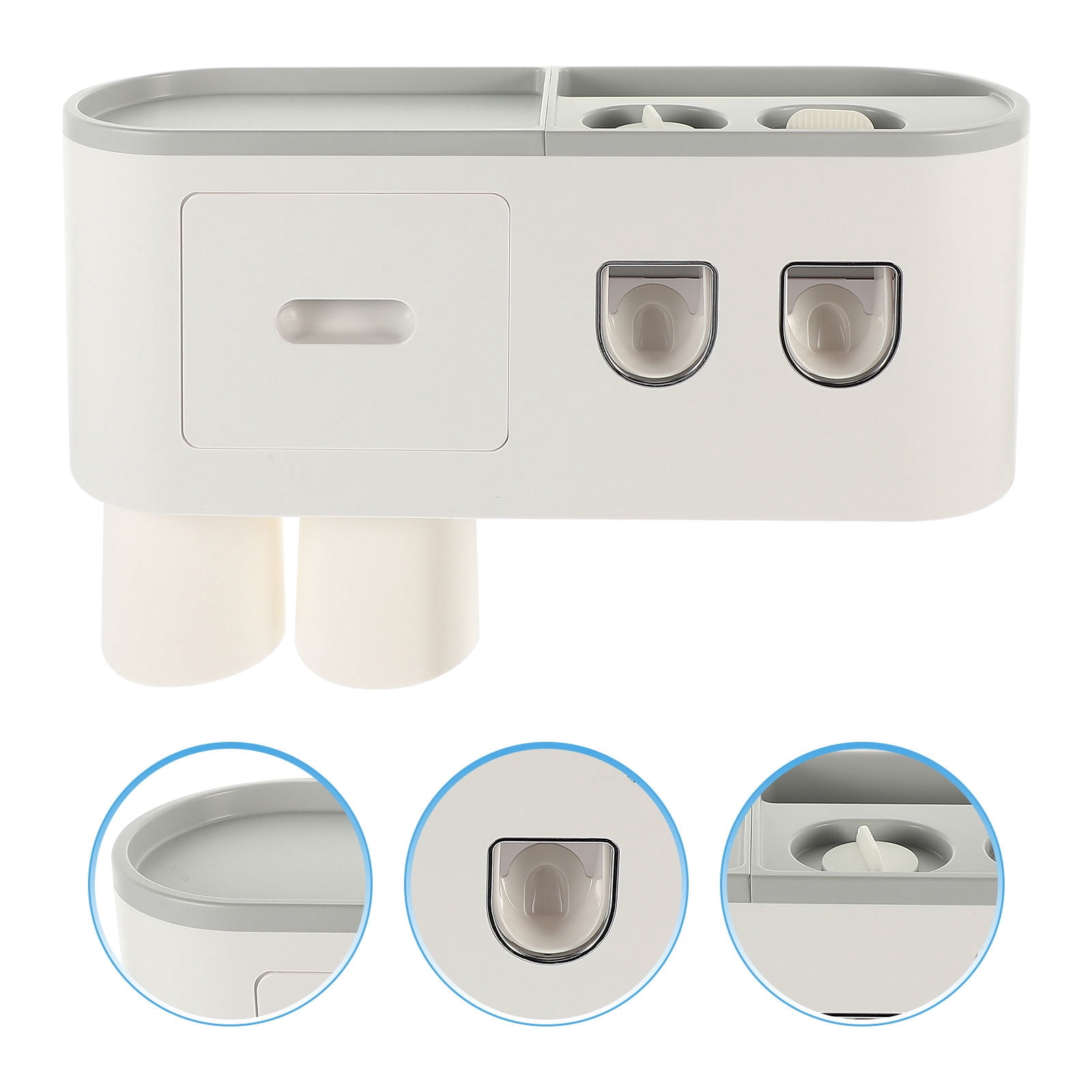 KAJNBN 1 Set Modern Bathroom Design Grey Abs Rectangular Wall ...