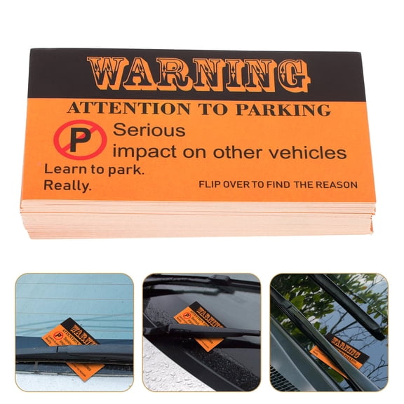 KAJNBN 100Pcs Multi Colored Bad Parking Warning Cards for Car Owners in Residential Complexes