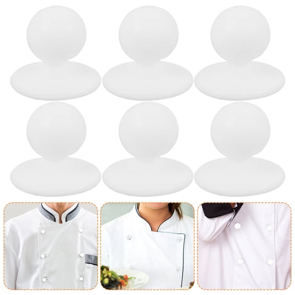 KAJNBN 100Pcs Practical Clothes Buttons for Chefs and Tailors DIY Sewing and Decoration in White 11Mm Diameter