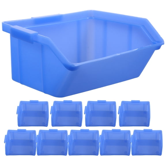 KAJNBN 10Pcs DIY Enthusiasts Parts Bins Organizer for Shop with Blue Color