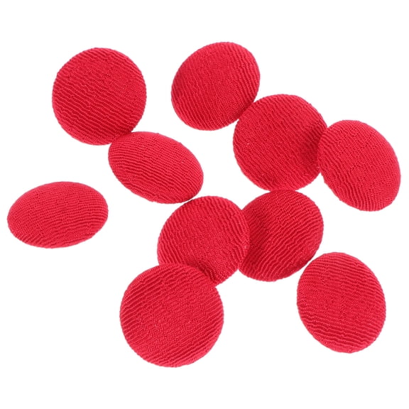KAJNBN 10Pcs Diy Round Buttons for Sewing and Craft Projects Red Cloth Clothes Fasteners