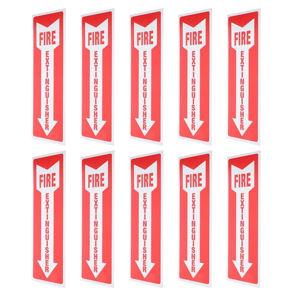 KAJNBN 10Pcs Fire Extinguisher Tags for Fire Safety in Office and Retail Stores 12.18X4.13X0.04in