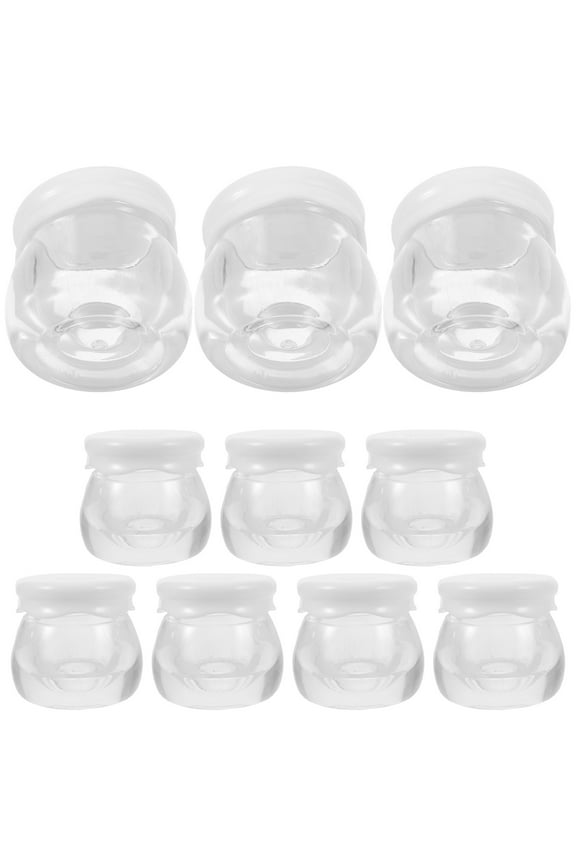 10Pcs Square Cosmetic Containers for Travel Makeup