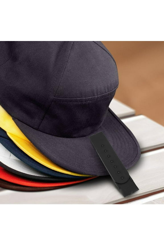 12Pcs Black Plastic Snapback Buckle Strap For Hat Repair And 3.14X0.79X0.08in