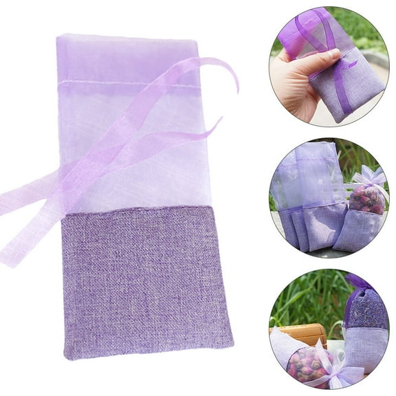 KAJNBN 12Pcs Lavender Cotton Gauze Sachet Bags Reusable Empty Sachet Pouches for Small Objects Storage 5.9x2.8x0.1in