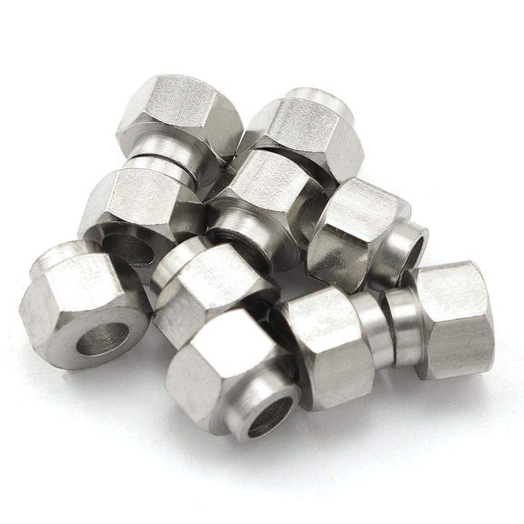 KAJNBN 12Pcs Silver Hexagonal Eccentric Spacers for 3D Printing Linear 0.4x0.4x0.2in