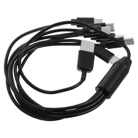 KAJNBN 1Pack 52.00X5.00X1.50CM Black Plastic Copper Car Usb Charging Cable Multidevice Fast Data Transfer For Devices