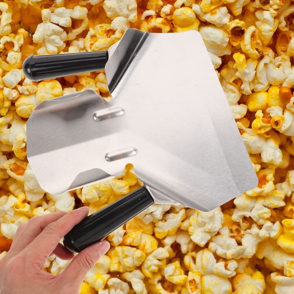 KAJNBN 1Pack Popcorn Scoop Spatula Like Shape Ergonomic Design Stainless Steel For Dry Food Handling Cooking