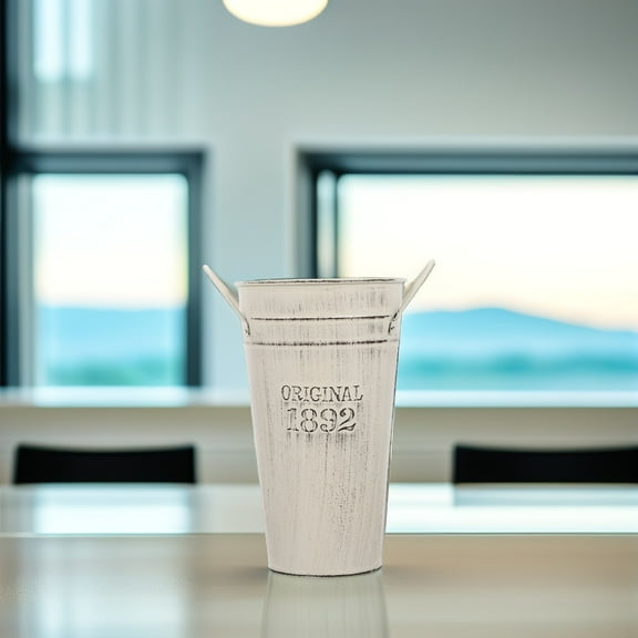 KAJNBN 1Pack Retro Iron Flower Pot with Rectangular Shape Perfect for Outdoor Indoor Use 14.5x14.5x25in