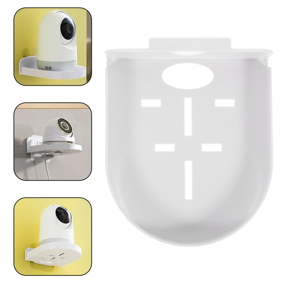 KAJNBN 1Pack Wall Mount Shelves For Security Cameras With Stable Support White Plastic Camera Storage Rack