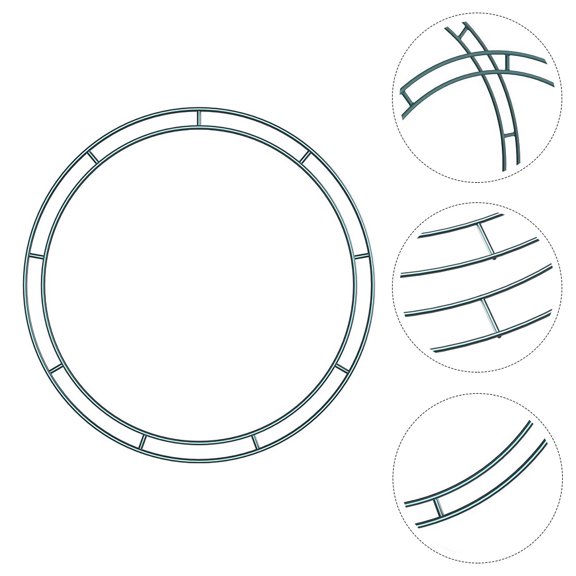 KAJNBN 1Pc Green Iron Garland Loop with Traditional Round Shape for Wreath Craft Projects