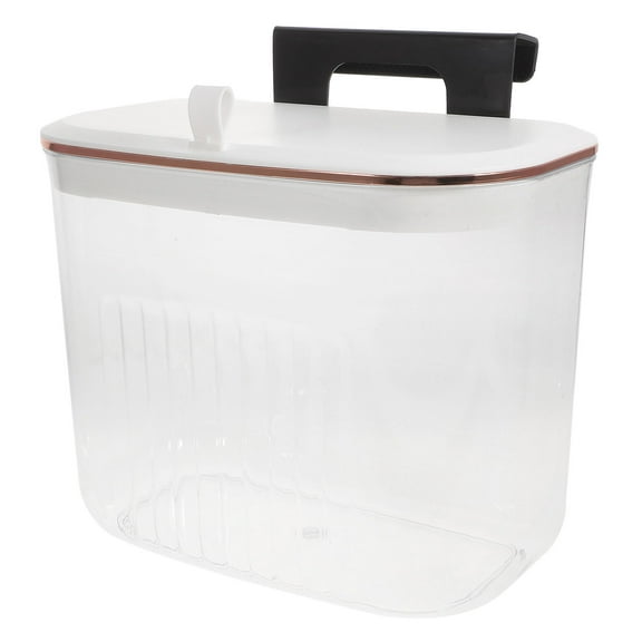 KAJNBN 1Pcs Kitchen Garbage Bucket Transparent Plastic Space-saving for Campers 9.63x7.86x5.89in