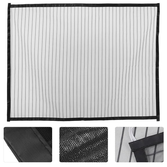 KAJNBN 1Set Black Flat Rectangular Car Grill Mesh for Small Cars Radiator Front Grille 41.7x30.7in