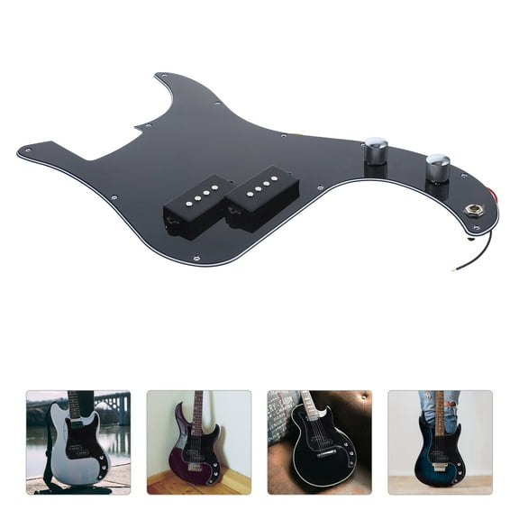 KAJNBN 1Set Easy Installation Black Plastic Bass Pickguard for Music Performance guitar pickguard