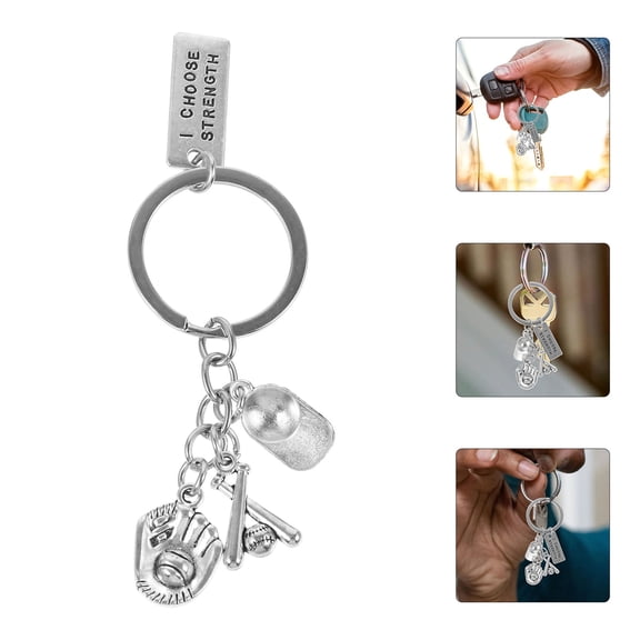 KAJNBN 1Set Metal Baseball Keychain Zinc Alloy Elegant Decorative Multipurpose For Men Women Fans