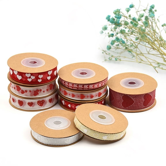 KAJNBN 2 Rolls Creative DIY Ribbons Assorted Color Dacron Polyester for Wedding and Holiday Decorations 1000x0.39in