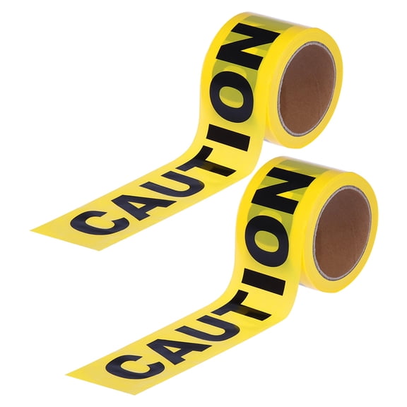KAJNBN 2 Rolls Yellow Pe Construction Tape for Safety Marking in Various Workplaces