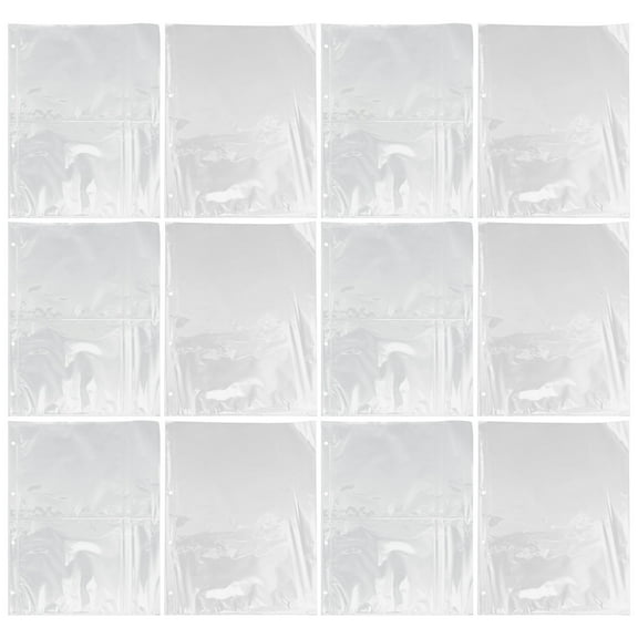 KAJNBN Photo Album Refill Pages Transparent 50Pcs 12.18X9.24In