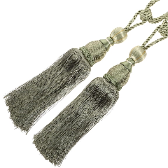 KAJNBN 2Pcs Drapery Tiebacks Olive Green Polyester Ball For Curtain Holders In Living .0x1.6x1.6in