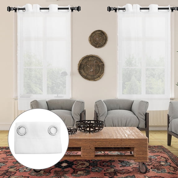 KAJNBN 2Pcs Sheer Drapes for Windows with Energy Reduction 210x134in