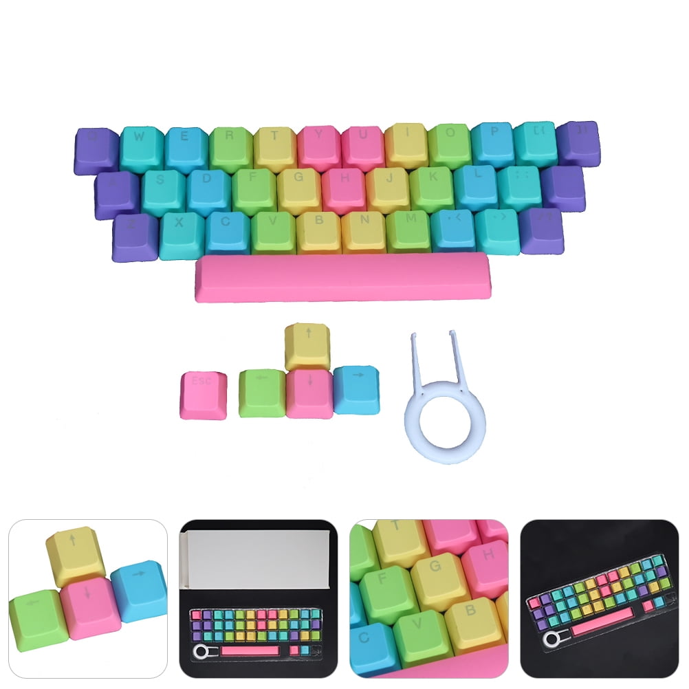 KAJNBN 39 Keys Green Key Caps For Keyboard Replacement 11.3X4.5X0.8In ...