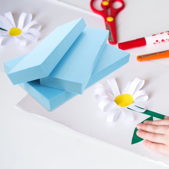 KAJNBN 4Pcs Blue Craft Foam Block For Floral Arrangements Sculpting And Professional Presentations 11.8X3.9X1.2In