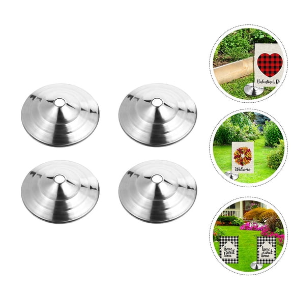 KAJNBN 4Pcs Flash Collar Flagpole Base for Homeowners Business Owners in Veranda Porch Balcony
