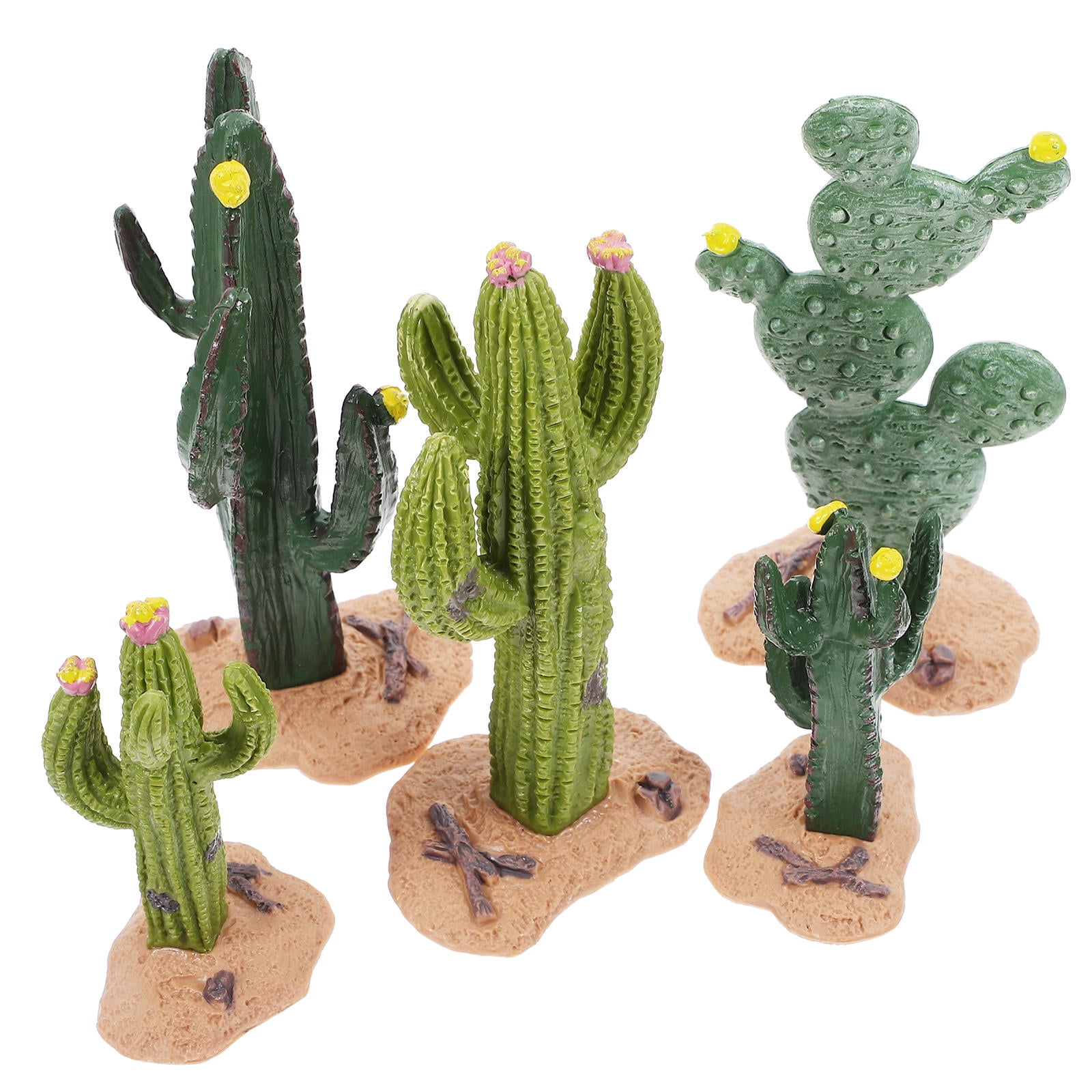 KAJNBN 5Pcs Artificial Cactus Model Assorted Color Plastic for Sand ...