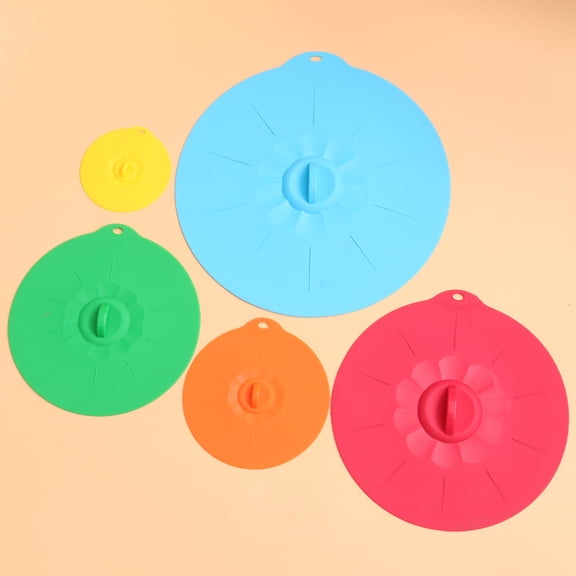 KAJNBN 5Pcs Food Cover Lids Airtight Seal For Stove Use Pots And Pans Households