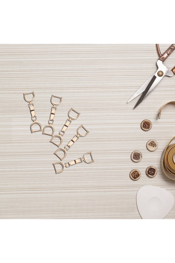 5Pcs Golden Alloy Chain Buckle for Diy Projects and Fashion Decorative Use