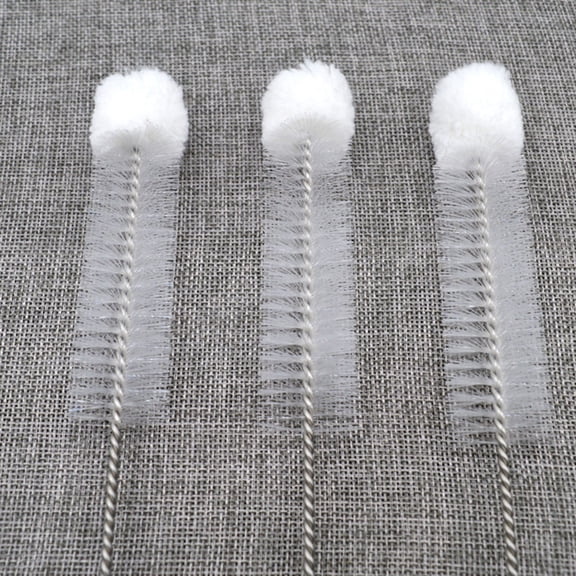 KAJNBN 5Pcs Small Cleaning Brush with Stainless Steel and Nylon for Laboratory Work