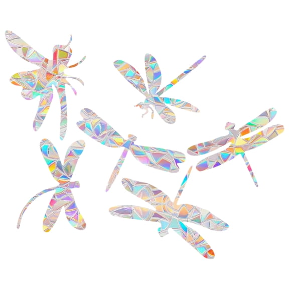 KAJNBN 6Pcs Delicate Multi Color Stained Glass Window Decals for Home Decor