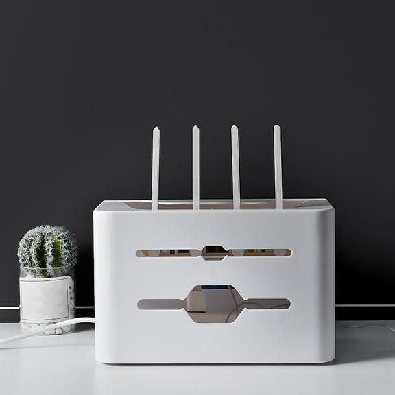 KAJNBN Cable Container Cord Management Container with Drawer Style Hollow Appearance for Home Office 1Pcs 32X7.9in