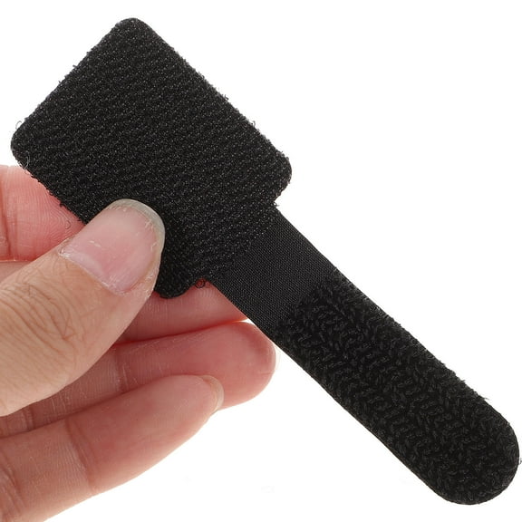 KAJNBN Cable Management 40Pcs Black Rectangular Cord Organizer Wrap Adhesive Fixation Nylon Polyester Wires