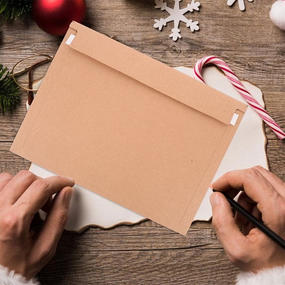 KAJNBN Cardboard Mailers 25Pcs Photo Document Mailers Brown 9.82X6.41Inch Tear Strip Flat Shipping for Business Users