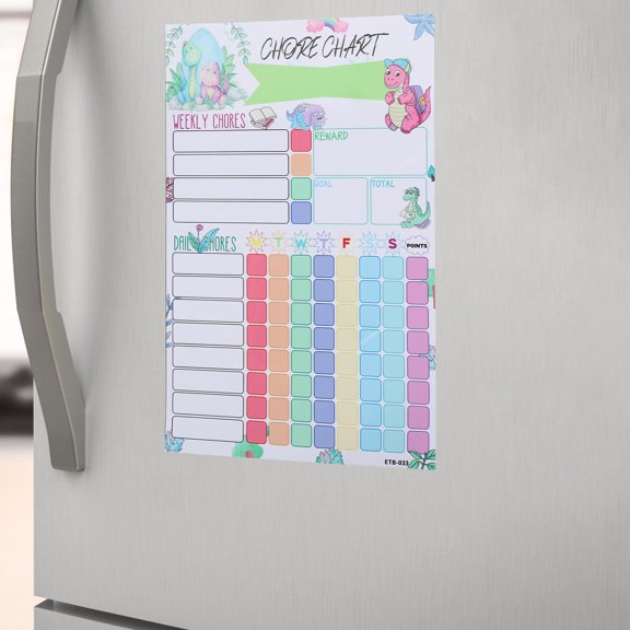 KAJNBN Decorative Household Behavior Chart Assorted Color Magnetic Stickers Convenient Chore Planner for Home
