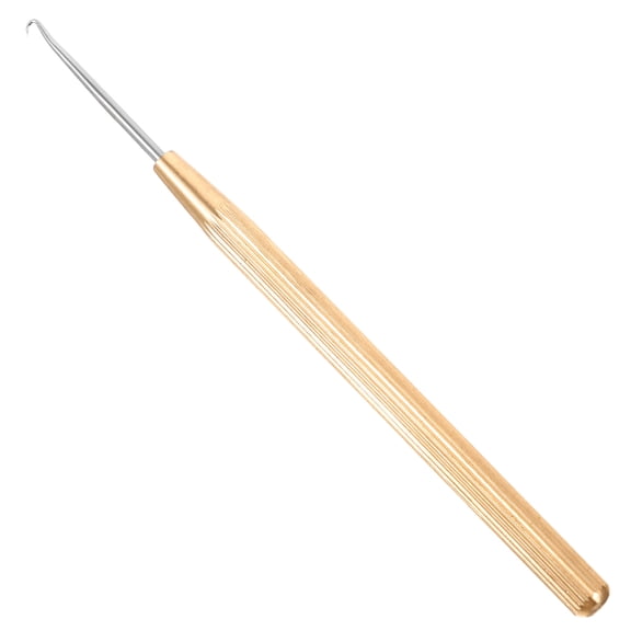 KAJNBN Stringing Hook for Racket Sports Racket Threading Tool Golden Metal 1Set 4.4x0.2x0.2in