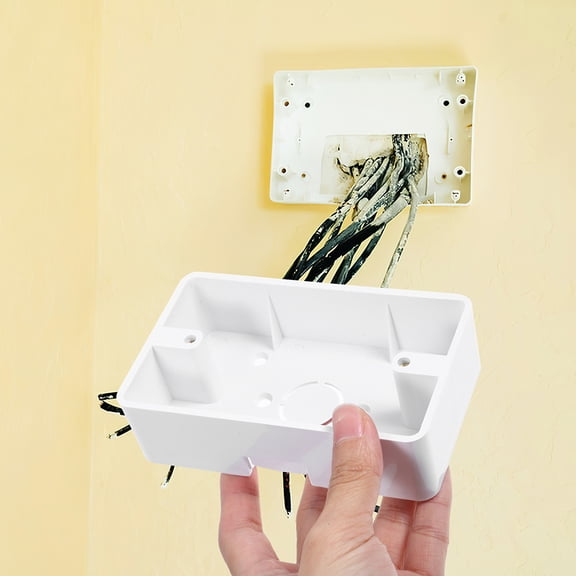 KAJNBN Surface Mount Outlet Box 2Pcs for Junction Box White .72X2.87X1.38in