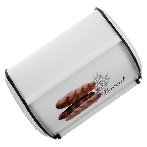 KAJNBN White Iron Bread Box for Kitchen Countertop with Good Sealing .87 x 5.12 x 10.63 Inches