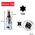 thumbnail image 1 of KAJOVE 1pc T20-T70 Hex Head Screwdriver Bit Torx Bit Sockets 1/2inch Sockets Wrenches Slotted Tip Screwdriver Bit Hand Tools T45, 1 of 8