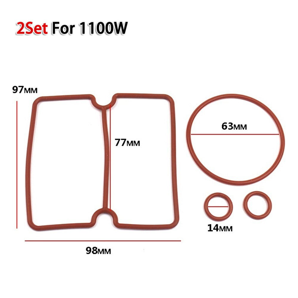 KAJOVE 8Pcs Nitrile Rubber Sealing Ring 550/750/950/1100/1500W Air Compressor Gasket For Oil