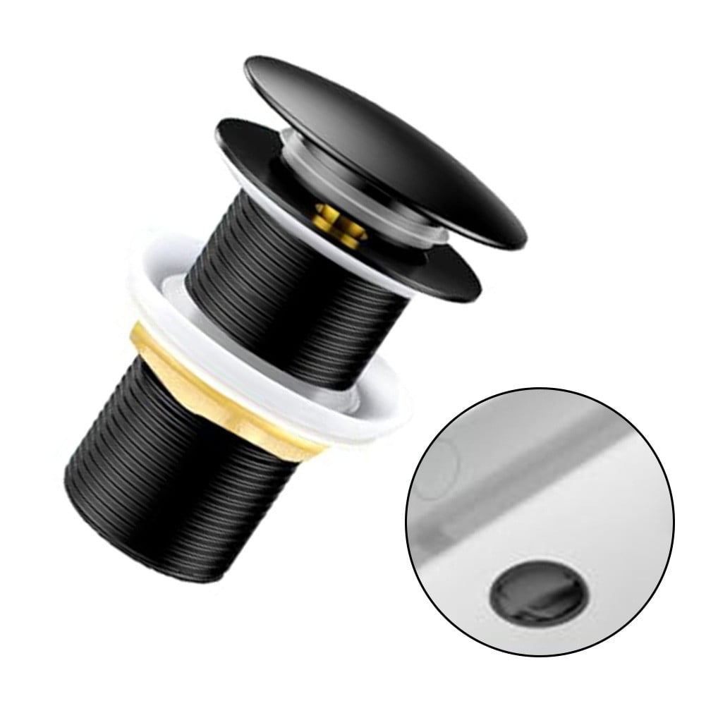 KAJOVE Bathroom Sink Drain Brass Sink Drain Plug 1/4 Inch Bathroom Pop ...