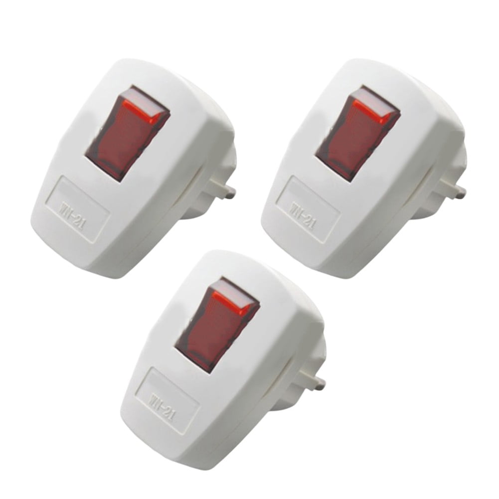 KAJOVE European standard power plug wiring plug with light and switch