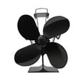 KAJOVE Mini 4 Blade Stove Fan Heat Powered Fireplace Fan Winter Warm