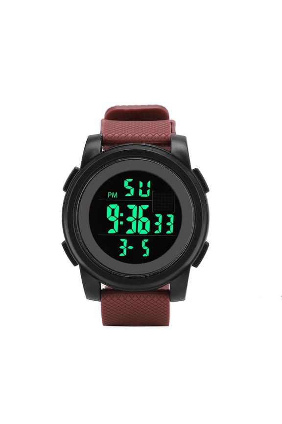 KAK Large Simple Dial Outdoor Fashion Waterproof Full-featured Sports Bracelet (Red)