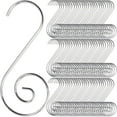 thumbnail image 1 of KAKA 20PCS Ornament Hooks for Christmas Tree, Xmas Metal Wire Ornament Hangers S-Hooks for Christmas Stocking Christmas Balls Party Decorations(Silver), 1 of 4