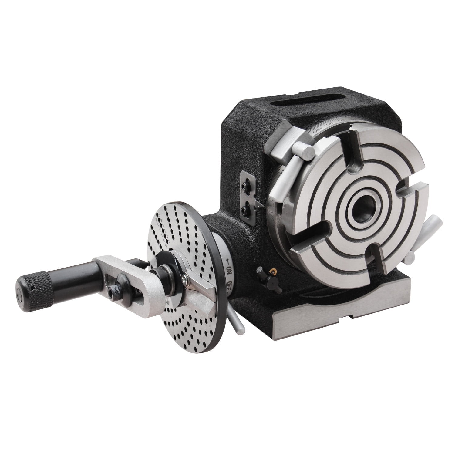 KAKA INDUSTRIAL Rotary Table with Dividing Plates, 4 inch Horizontal ...