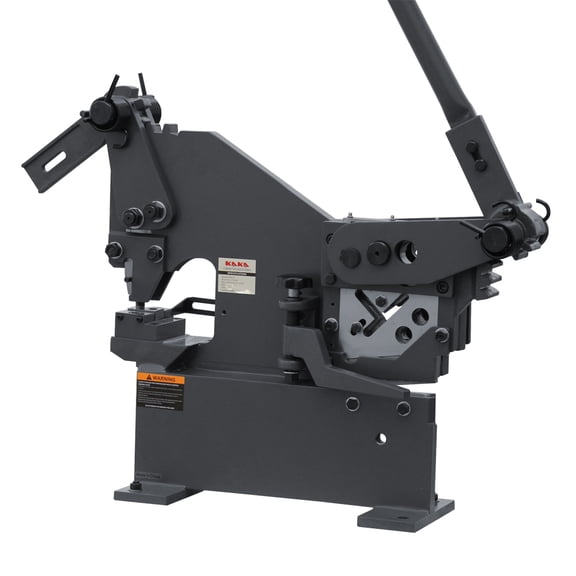 KAKA INDUSTRIAL Manual Ironworker, 0.31" Punch and Shear Machine, Cuts 0.87" Round Steel, 3.54" Flat Bar, 2.36" Angle Iron PBS-9