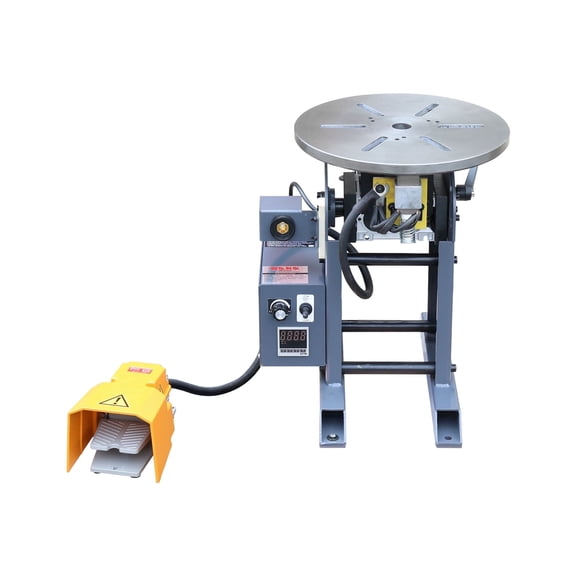 KAKA INDUSTRIAL Welding Positioner 485 lbs Tilt angle 0-135º Rotation motor 125W Rotation speed 0-6 RPM Stepless Speed Control Welder Positioning Machine with Digital Display 110V-60HZ-1PH,WP-220B